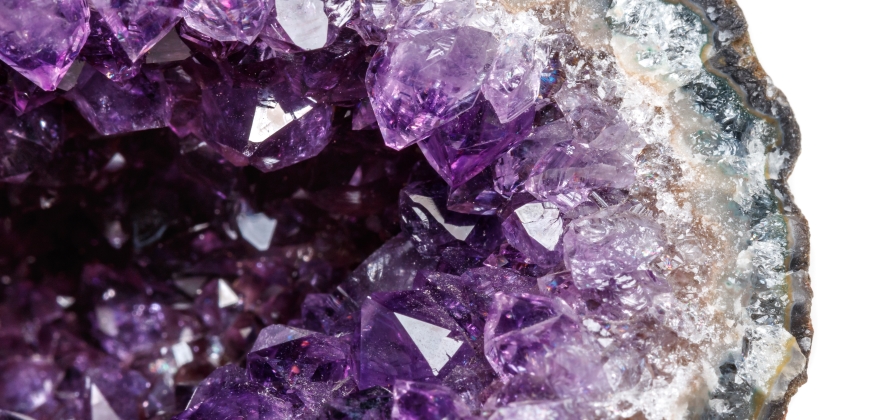 Close up of an amethyst stone